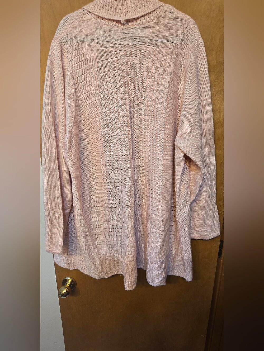 Charter Club Blush Open-Front Knit Cardigan - Picture 4 of 5